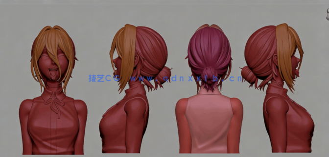 [3D打印人物] 蕾塞Reze《电锯人》动画角色雕刻手办3D打印模型(图2)