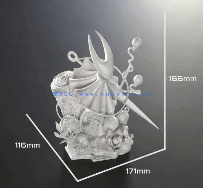 [3D打印人物] 大黄蜂(Hornet《空洞骑士：丝之歌》游戏角色雕刻手办3D打印(图4)