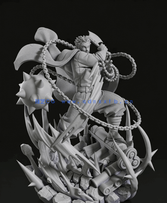 [3D打印人物] 悲鸣屿行冥Himejima Gyomei岩柱《鬼灭之刃》动漫角色雕刻手(图5)