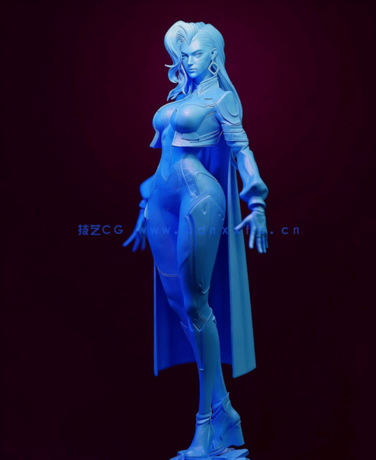 [3D打印人物] 坦迪·鲍恩Dagger匕首 漫威超级英雄角色雕刻手办3D打印模型(图5)