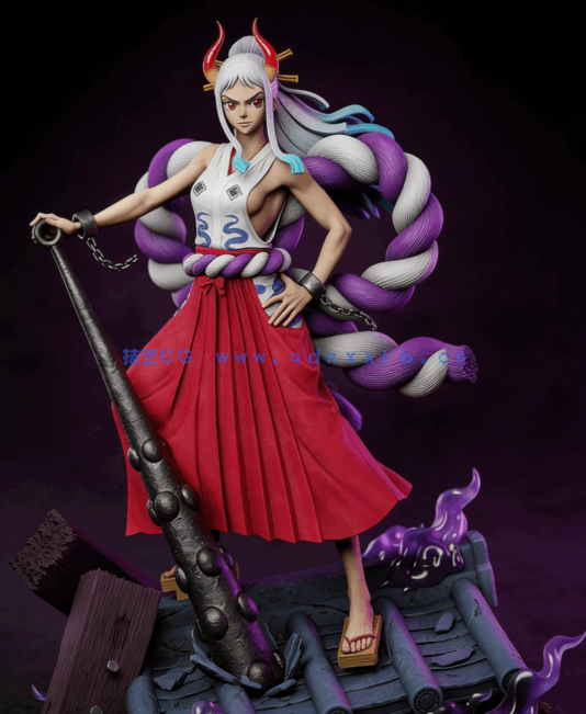 [3D打印人物] 舰娘大和Yamato《战舰少女》游戏角色雕刻手办3D打印模型(图5)