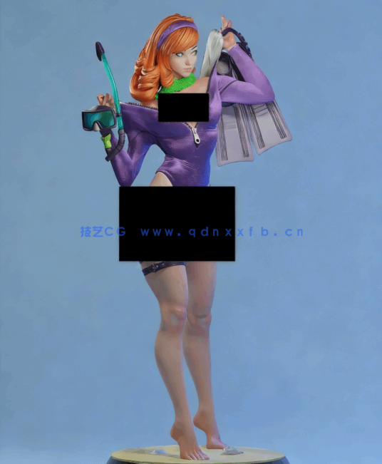 [3D打印人物] 达芙妮Daphne《史努比》动漫人物角色雕刻手办3D打印模型(图4)