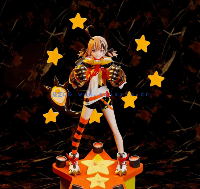 [3D打印人物] Gigi Murrin虚拟主播人物角色雕刻手办3D打印模型(图1)