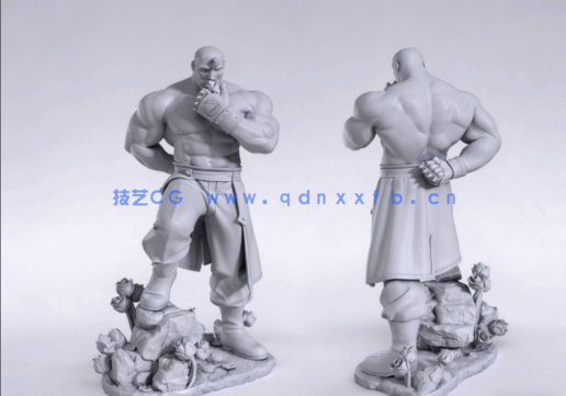 [3D打印人物] 亚历克斯·路易·阿姆斯特朗《钢之炼金术师》游戏角色雕刻手办(图3)