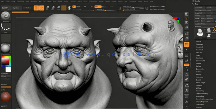 Zbrush逼真写实人物肖像雕刻制作完整流程大师班视频教程 (图5)