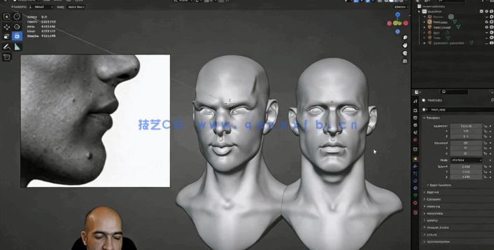Zbrush人物头部解剖学和雕刻技术训练视频教程 (图3)