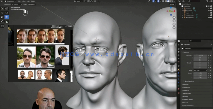 Zbrush人物头部解剖学和雕刻技术训练视频教程 (图5)