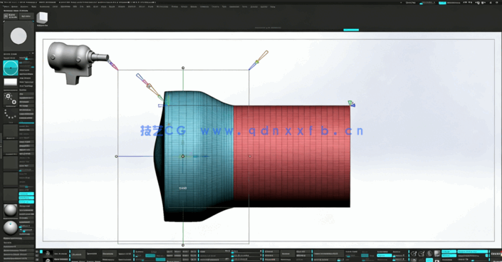 Zbrush直升机UH-60主旋翼硬表面雕刻j建模制作视频教程 (图5)