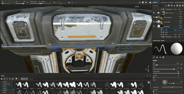 Zbrush科幻游戏道具建模与纹理制作全流程视频课程 (图4)