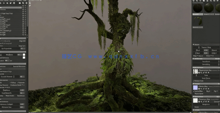 Zbrush古老苔藓树游戏资产制作全流程视频课程(图5)