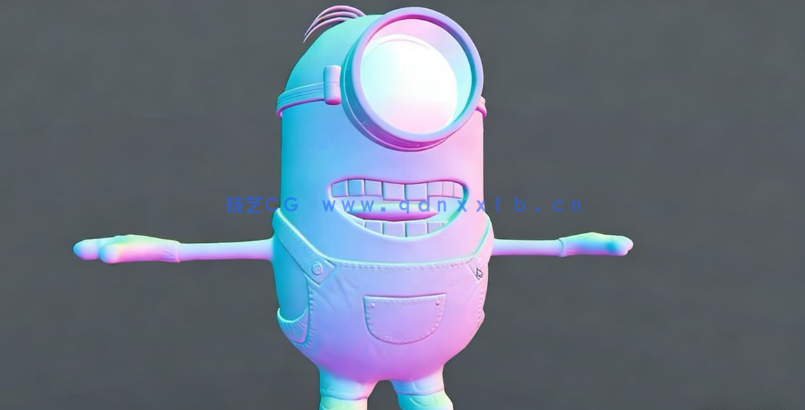 Zbrush小黄人卡通角色完整制作流程视频教程(图4)