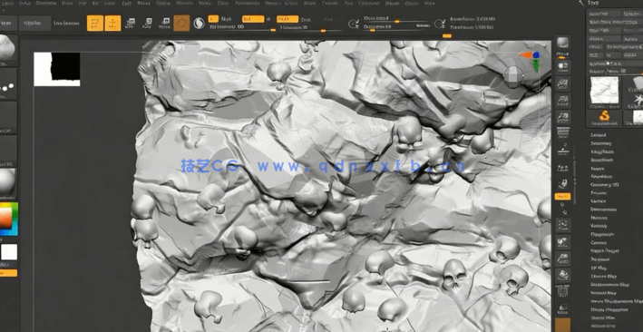 Zbrush砖墙瓷砖硬表面雕刻技术视频课程 (图3)