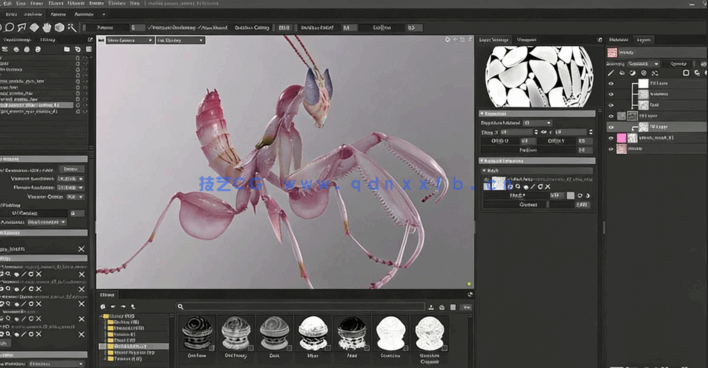 ZBrush与Marmoset Toolbag螳螂生物概念雕刻建模视频教程(图2)