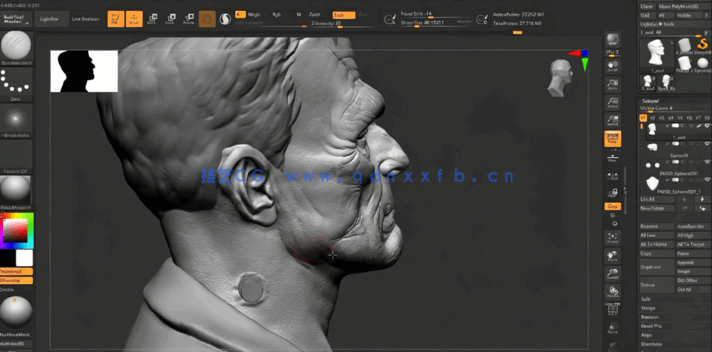 Zbrush科学怪人弗兰肯斯坦角色雕刻实例训练视频教程(图5)