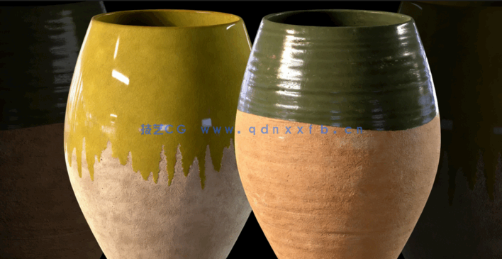 20组陶器罐子贴图素材 Artstation – 20 Pottery 4k PBR Textures Vol.01(图5)