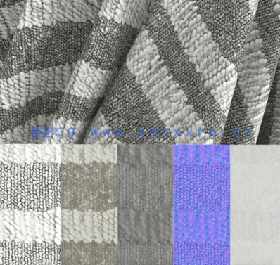  10款超清4K 现代地毯羊毛针织毯子毛绒表面PBR纹理贴图(图2)