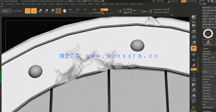 ZBrush与Maya与SP游戏盾牌道具建模和纹理绘制视频教程(图4)