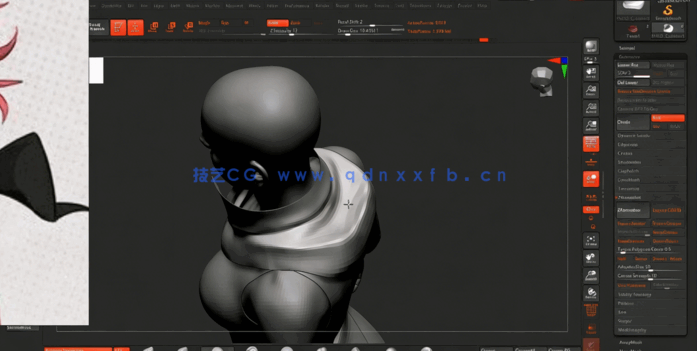 ZBrush 3A级游戏角色高精度建模制作视频教程(图3)