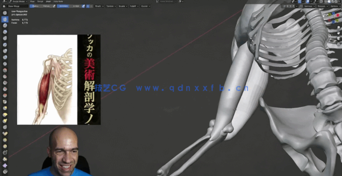 ZBrush人体手臂和手部解剖雕刻建模技术视频教程(图3)