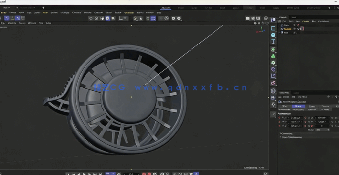 C4D游戏电竞椅完整建模流程摄像机动画渲染后期合成高级教程(图5)