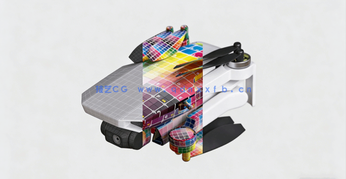 C4D建模大师无人机工业建模展UV绑定动画Octane材质渲染高级教程(图3)