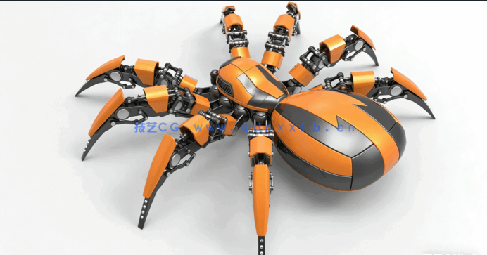 C4D机械蜘蛛的建模及骨骼绑定教程 (图3)