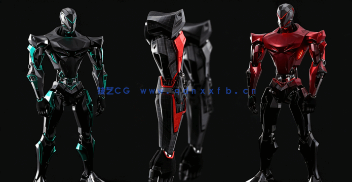 Arnold渲染器精品未来科幻机器人战士建模渲染C4D教程(含工程)(图1)