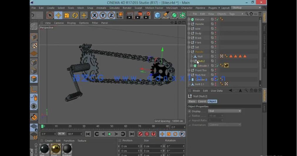 C4D教程-自行车零件(图3)