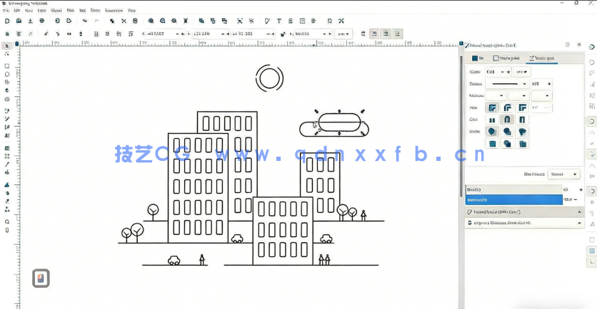 Inkscape绘制矢量线条艺术插图视频教程(图4)
