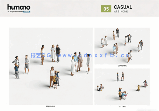 12个三维人物3D模型 Humano 3D people Vol.05 Casual(图5)
