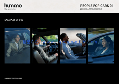 12个姿势3d人物Humano 3D - 2211 - People for cars(图2)