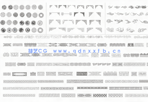 2026年最新中式雕花CAD图库CAD角花CAD角线CAD花格窗CAD镂空雕花窗(图4)