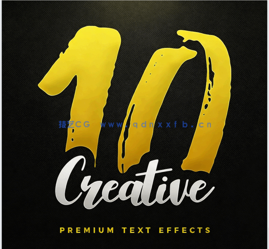 十组创意闪亮金色高贵质感艺术特效PSD字模第九季(图6)