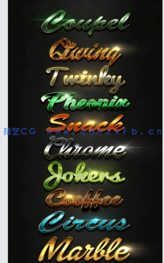 十组创意闪亮金色高贵质感艺术特效PSD字模第八季(图3)