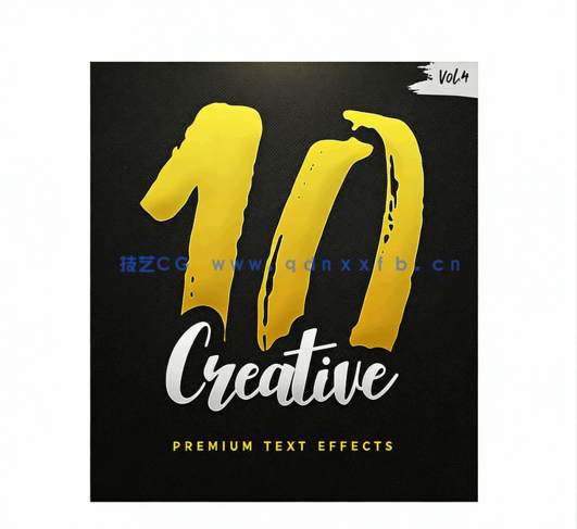 10组创意闪亮金色高贵质感艺术特效PSD字模第四季(图3)
