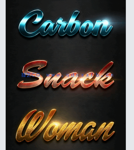 10组创意闪亮金色高贵质感艺术特效PSD字模第四季(图4)