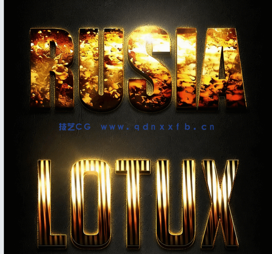 10组专业金属光泽文字艺术特效PSD字模第四季(图1)