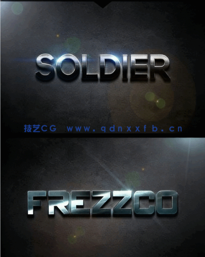 3D闪耀金属质感光晕艺术特效PSD字模第八季(图1)