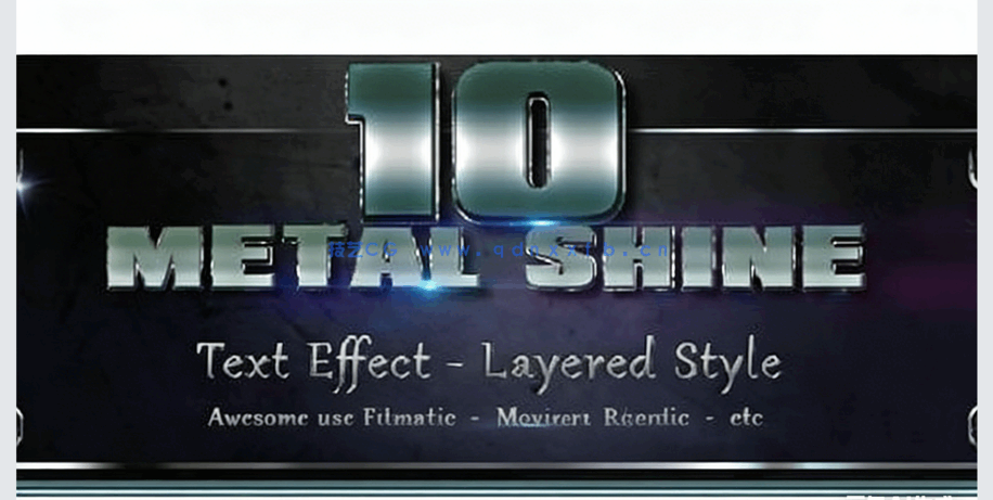 光泽闪亮金属材质字体特效PSD字模(图1)