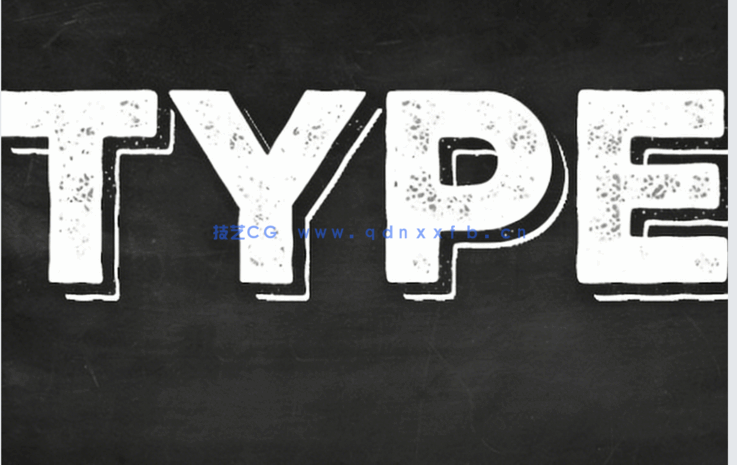简单实用黑板粉笔字特效PSD字模(图4)