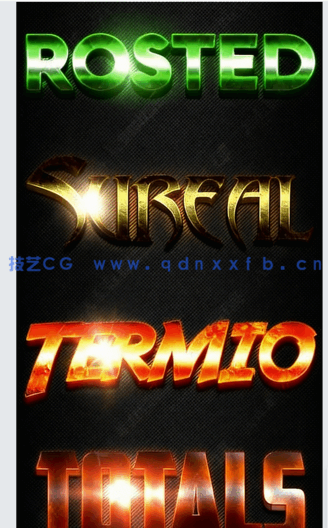 高质量3D高贵华丽闪耀PSD字模(图1)