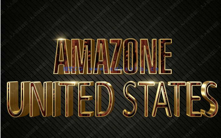 3D闪耀黄金文字特效PSD字模(图4)