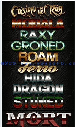 闪亮金属感影视字体特效PSD模板合集(图2)