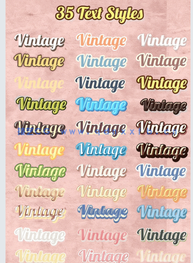 可爱简单不同颜色抠图字体特效PSD字模(图4)