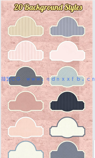 可爱简单不同颜色抠图字体特效PSD字模(图1)