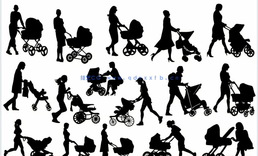 纯色类ps最全人物素材包赠送人物剪影笔刷(图2)