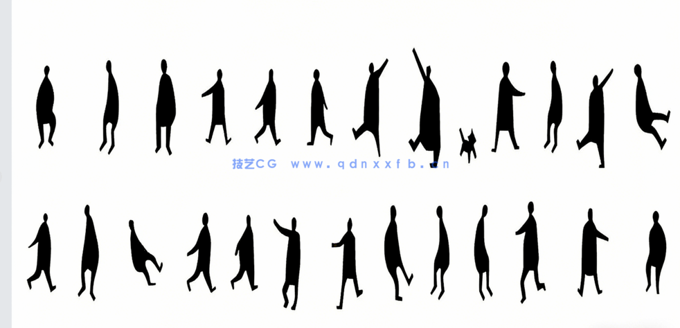 纯色类ps最全人物素材包赠送人物剪影笔刷(图5)