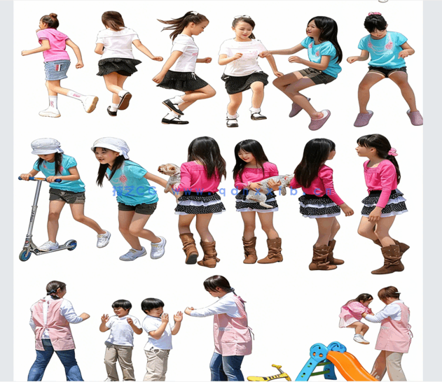 高清亚裔人物儿童300个免抠(图2)