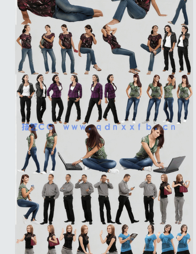 VizPeople Casual v1 后期悠闲人物PNG素材(图4)