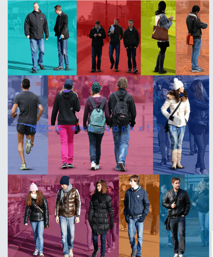 后期免抠素材Xoio people –冬季商业街道人物(图1)